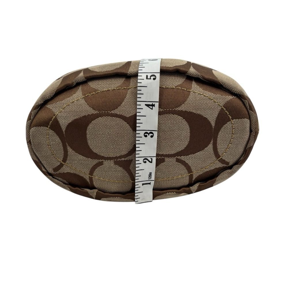 Coach Rugby Duffle Signature Jacquard Print Leather Details Khaki/Green - Picture 7 of 8